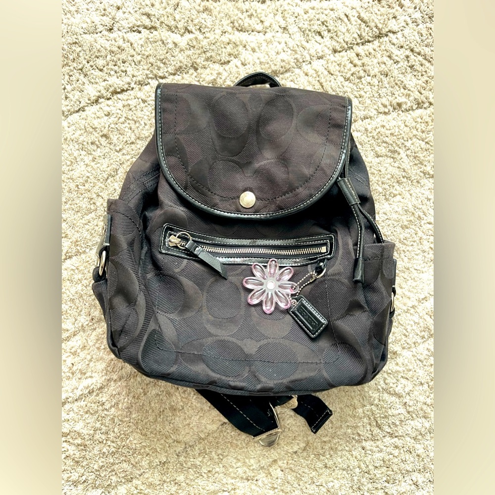 Coach Vintage kyra Nylon Signature Daisy Backpack